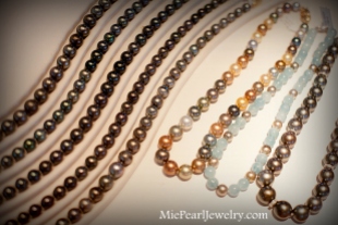 Tahitian Black Pearl Necklace Strands Showcase